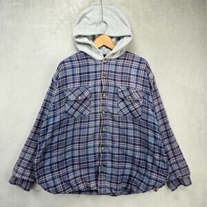 Vintage Body Glove Thermal Lined Plaid Hoodie Mens XL Beach Surf Grunge Y2K